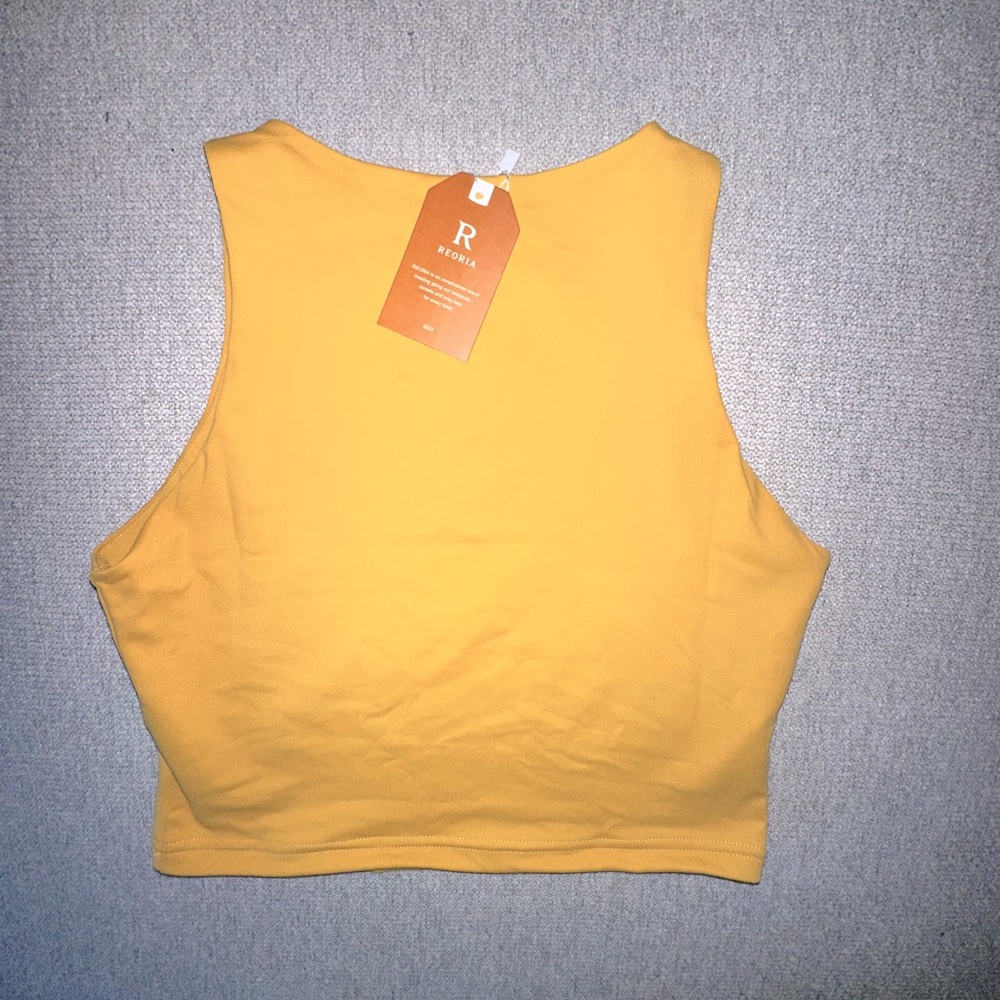 REORIA Yellow Cropped Tank Top - Picture 6 of 6